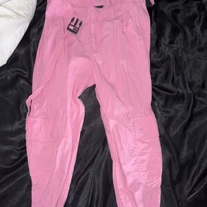Ninth Hall/ Zumiez Raines Pink Cargo Buckle Belt Pants